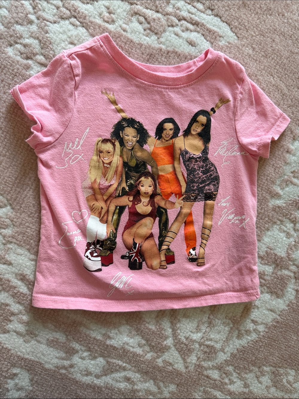 Old Navy Spice Girls Pink Graphic Short Sleeve Tee